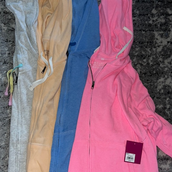 4 - XL lounge sweatshirt Zip-ups. All new with tags. Listing as a bundle. - Picture 1 of 5